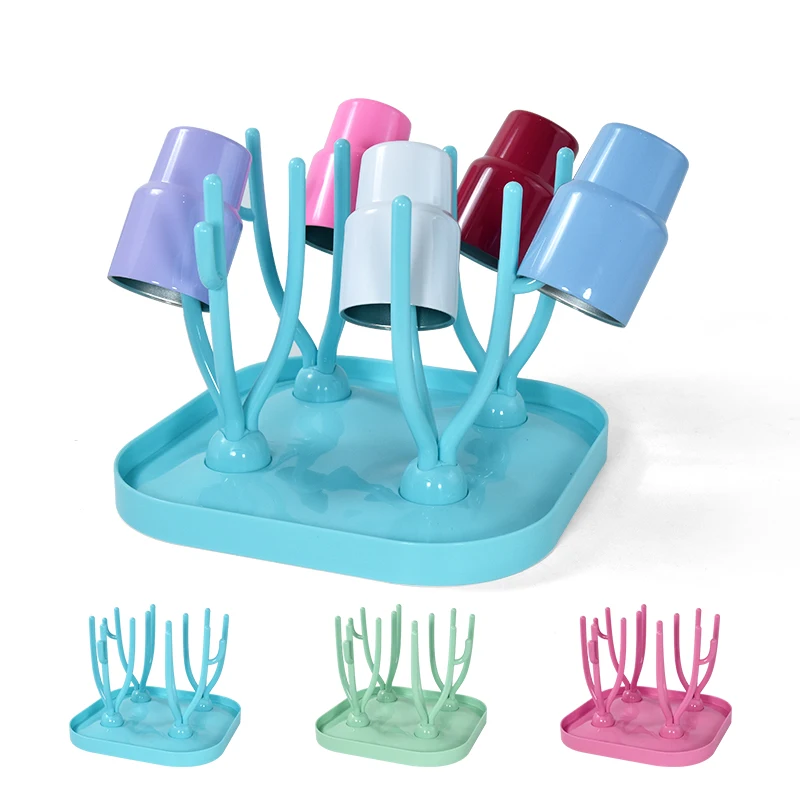 AGH Wholesale Plastic Holder Organizer for Shot Glass Mini Cup Desk Table Drying Storage Rack for Display