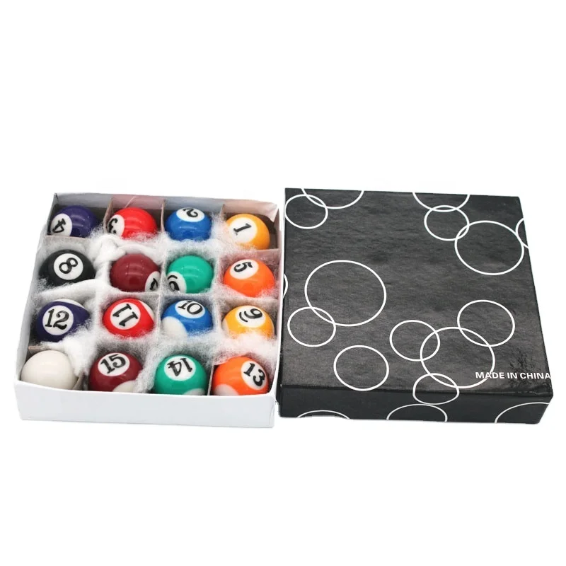 Resin 25mm 16pcs/set billiard pool ball set for sale (1600062353381)