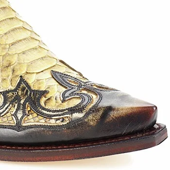 PDEP 2021 genuine leather mens cowboy western boots high quality embroidery for