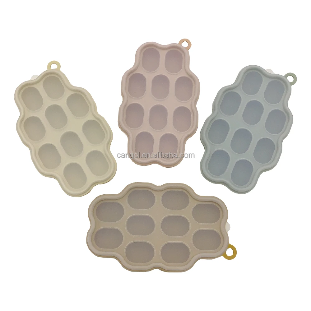 BPA Free Silicone Freezer Food Tray Breastmilk Popsicle Mold Mold Freezer Tray Fresh Food Feeder Storage Container