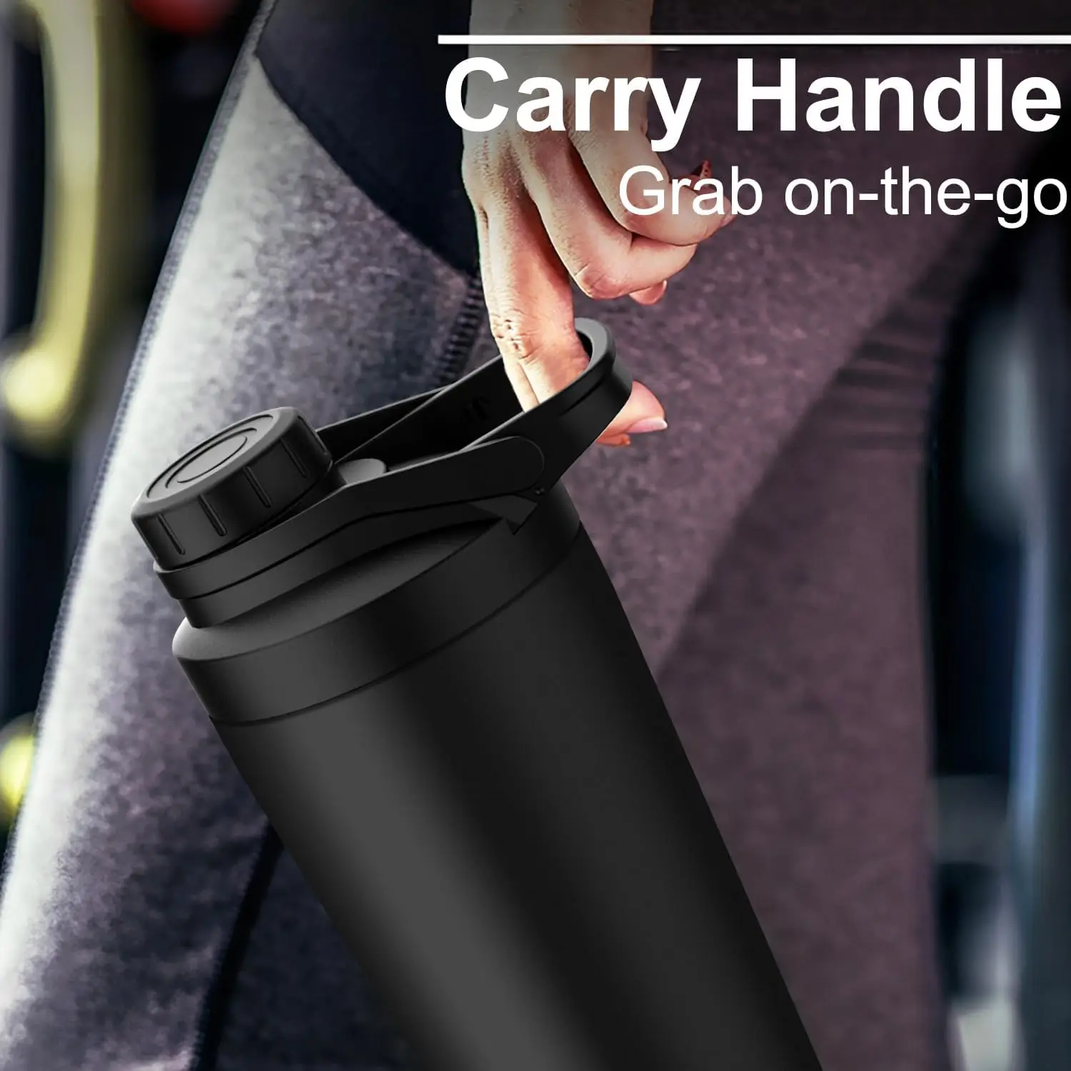 High Quality 750ml Gym Stainless Steel Shaker Bottle Custom Logo Protein Fitness Bottle  With Mixer Ball for Gym