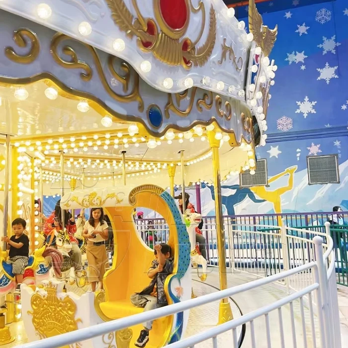 16 seats Large Carousel Horse Ride Amusement Park Equipment Merry go Round