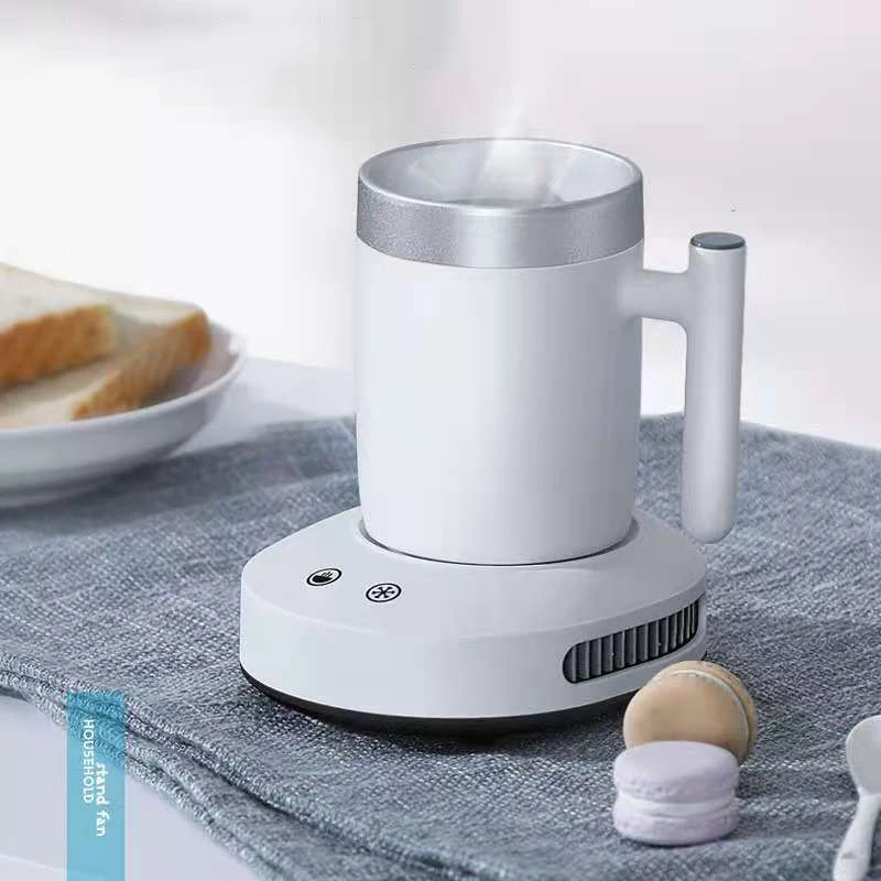 Wholesale 2 in 1 Heat And Cold Mug Set Electricity Coffee Milk Wine Warmer Cooler Mug Plate Set For Office For Kitchen