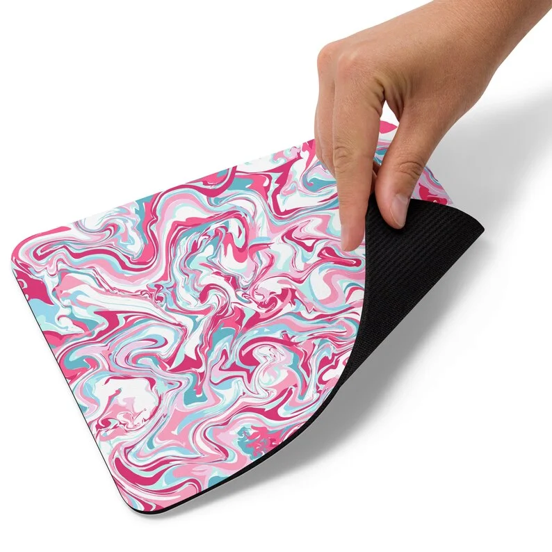 Customized Unique Great Wave Desk Notebook Charging Sticker Natural Rubber Foam Material Mouse Pad