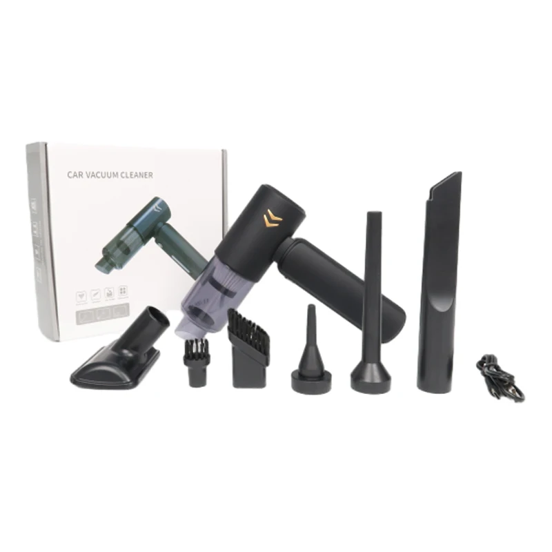 Portable Car Vacuum Cleaner with Large Suction Household Charging Powerful Brushless Handheld Dust Blower Small and Convenient