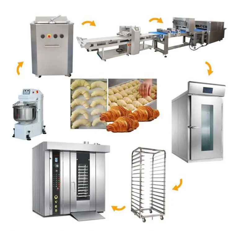 Automatic Bakery Equipment Bread Loaf Baking Equipment Bakery Food Production Line French Baguette Making Machine