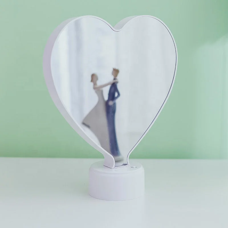 Fashion LED Magic Mirror Photo Frame Stage USB Charging Multi-Function LED Plastic Picture Photo Frame