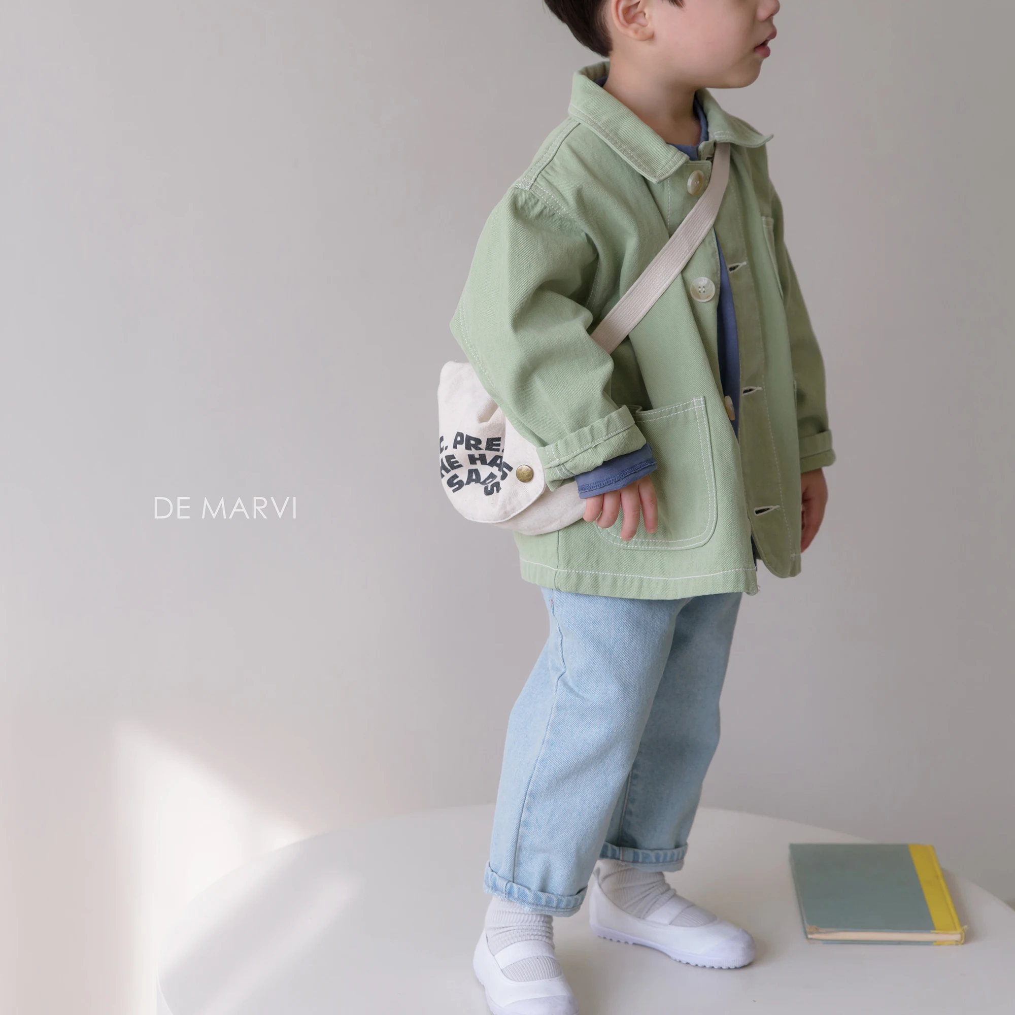 DE MARVI Children Toddler Spring Casual Cotton Denim Jackets Girls Boys Clothing Korean Fashion MADE IN KOREA