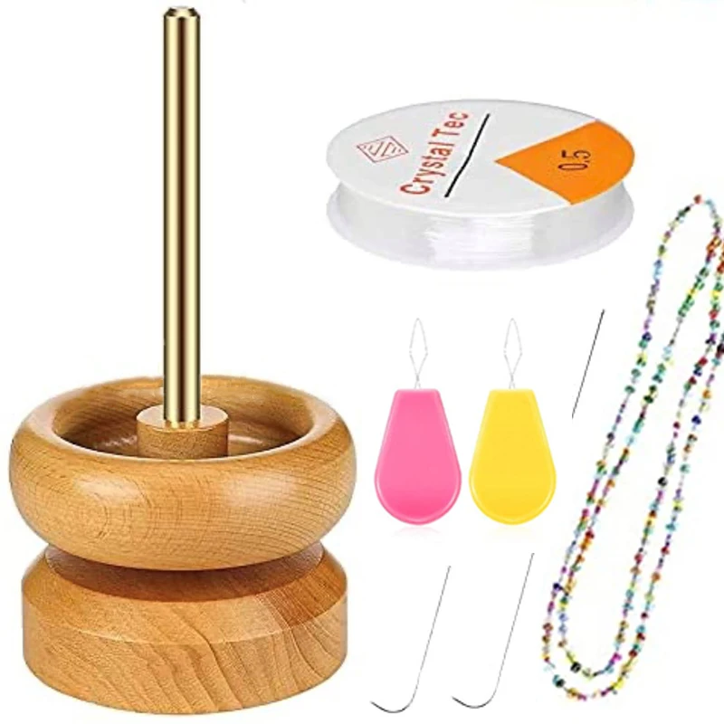 DIY Jewelry Making Tools  Wooden Small Bead Spinner Holder