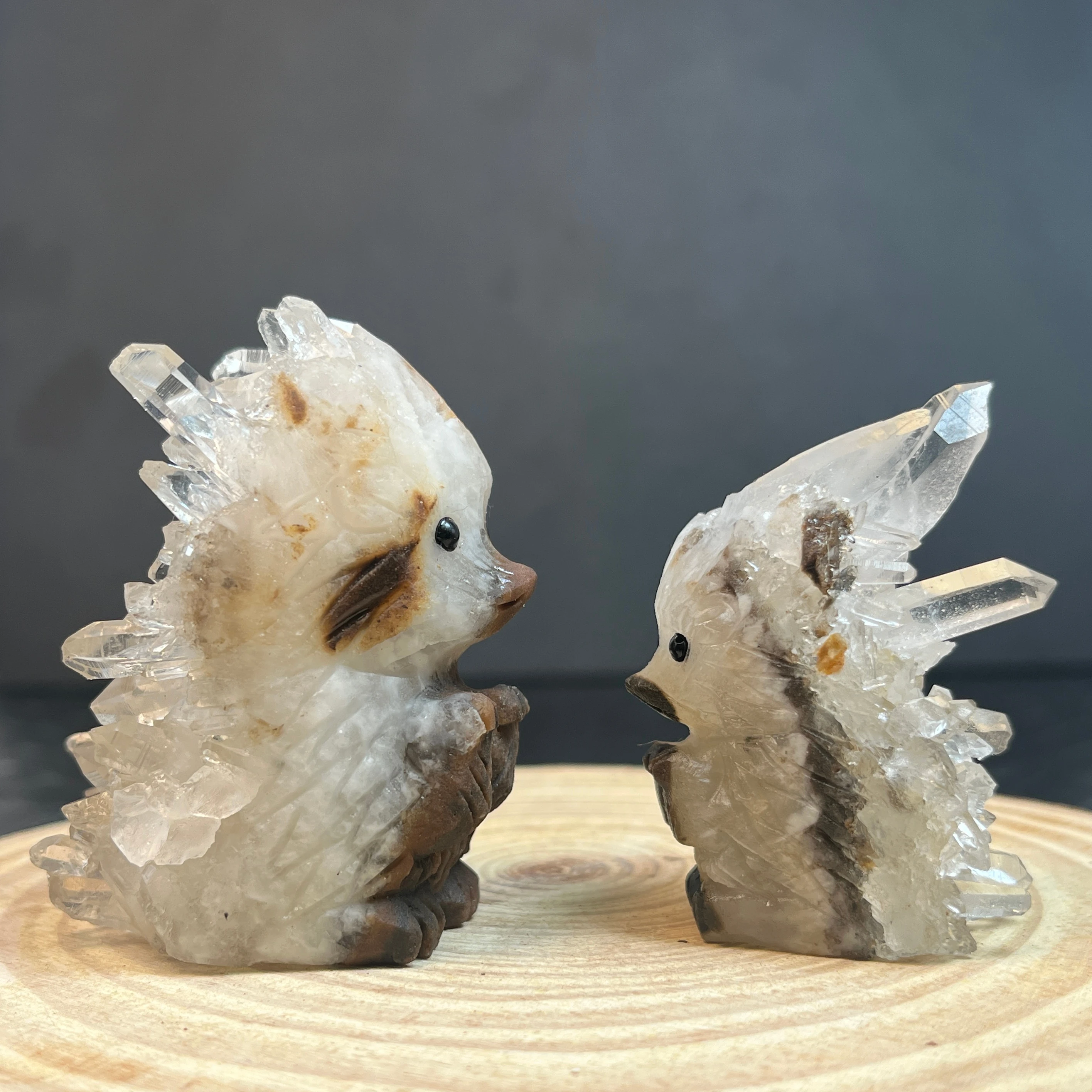 Wholesale Fanshi Natural Quartz Cluster Hedgehog Carving Druzy Pixie Hot Sale Crystal Crafts for Home Decor and Healing Gift