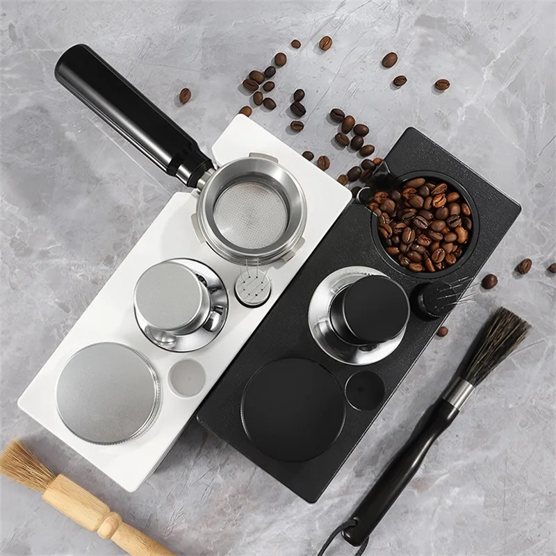 Новый инструмент Barista, АБС-черная станция для трампинга эспрессо, от 51 мм до 58 мм, держатель портафилтера с шестью отверстиями, аксессуары для кофейного чая