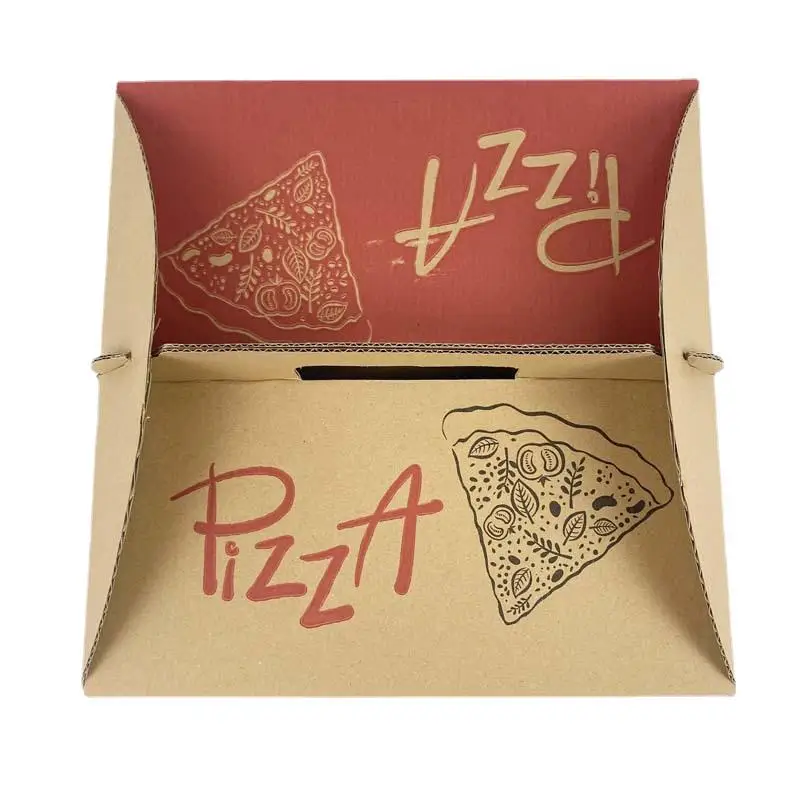 Custom pizza box Kraft corrugated cardboard pizza packaging 6-18 inch pizza box