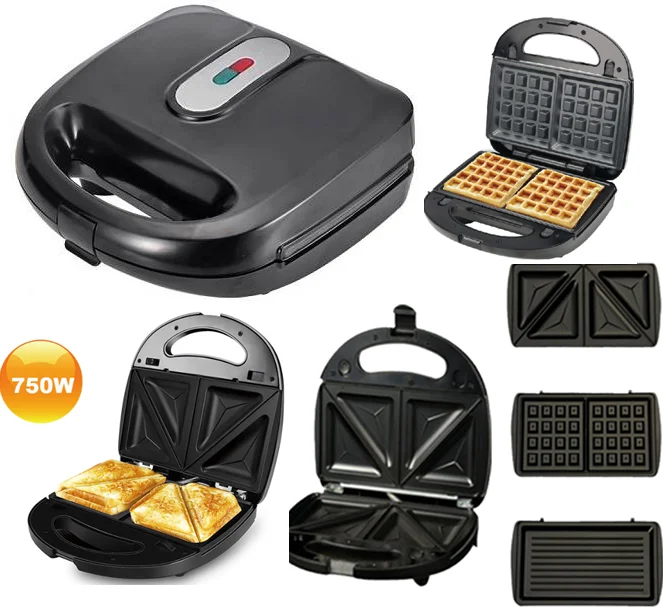 4 slice Toaster grill sandwich maker 3 in 1 non sticking breakfast sandwich makers waffle panini maker with factory price