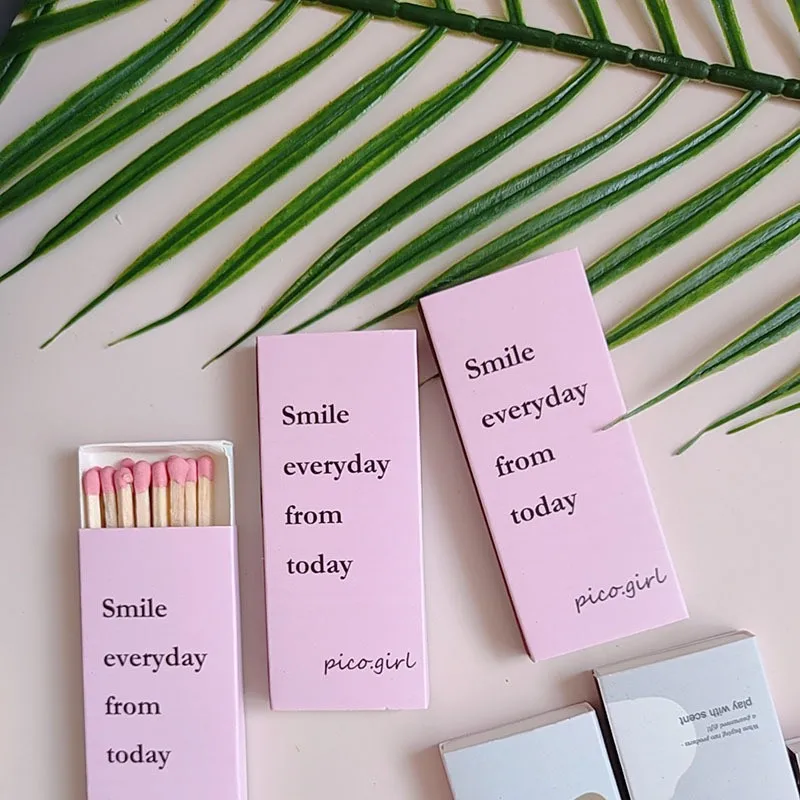 Matchbox Cheap Bulk Safety Matches Custom Wholesale Safety Pink Wood Matches household natural match