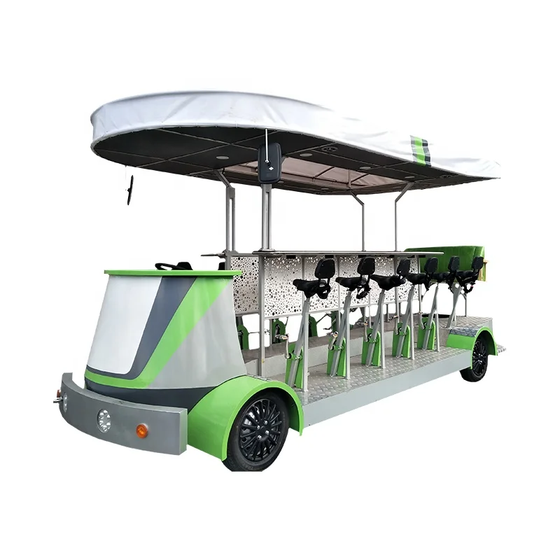 16-Person Park Sightseeing Mobile Electric Beer Bike Europe Standard Street Steel Fork Disc Brake Ordinary Pedal Beach Cycling