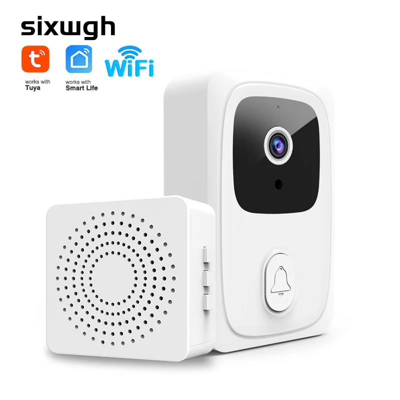 Support Tuya 1080P Camera Wireless Audio Door Bell Intercom Wifi Video Doorbell Battery Modern Gua Courtyard SIXWGH WHM17