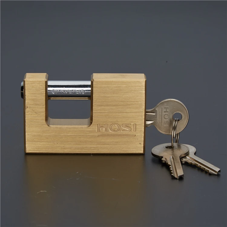 75mm/80mm/90mm Top Security Computer Dotted key Rectangular Solid Brass Copper Giant Lock For Outdoor Used