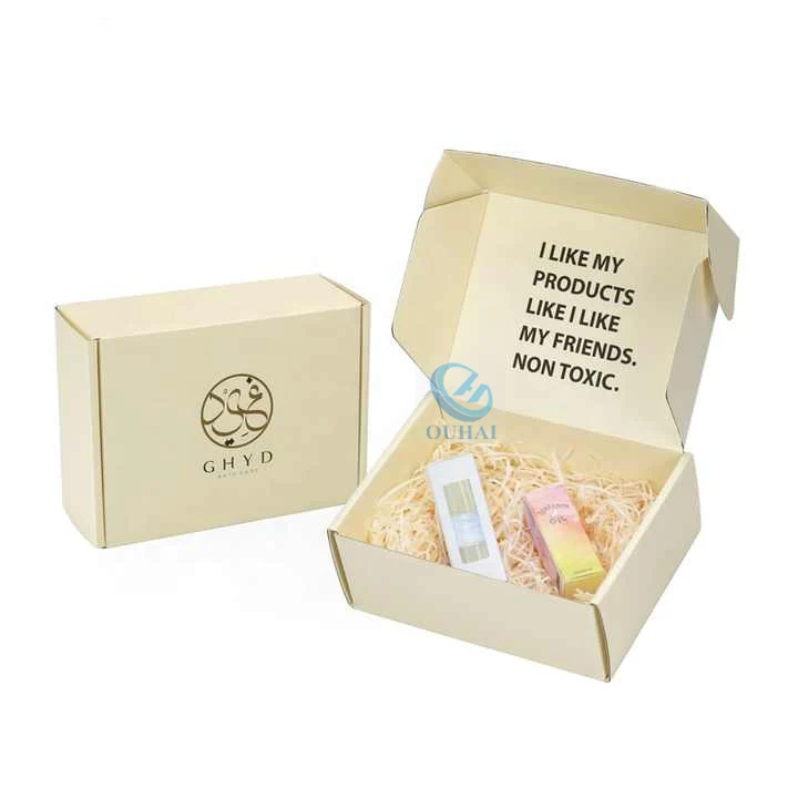 Cardboard Logistics Packaging Custom Private Brand Logo Cosmetic Box Corrugated Paper Shipping Mailer Boxes for Wholesale
