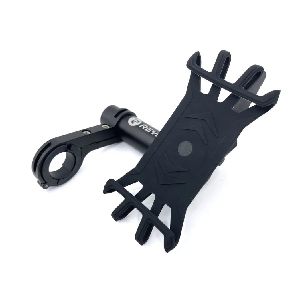 REYGEAK Bicycle GPS 360 Rotation Smart Phone Elastic Silicone Navigation Mount Bracket Support Adapter Holder Handlebar Bracket