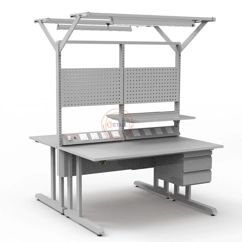 Detall electrical clean esd adjustable workbench for lab