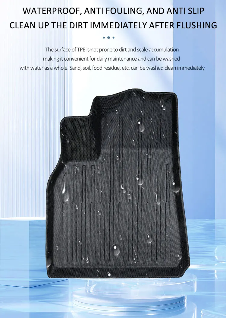 Luxury 3D TPE Car Floor Mats Model 3 All Weather 2020-2023 Carpet Cover Front Rear Trunk Mat Set For tesla 2022 2023
