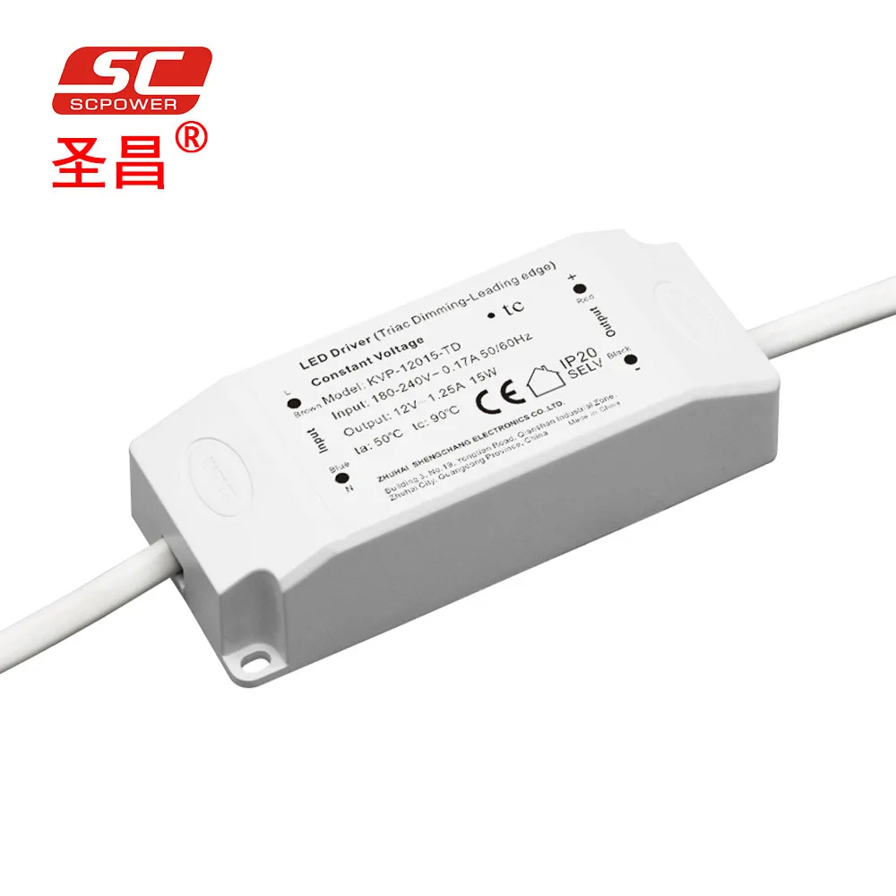 15 Вт 12 В 24 в PWM выход Triac с регулируемой яркостью и постоянным напряжением мини-драйвер светодиодной ленты
