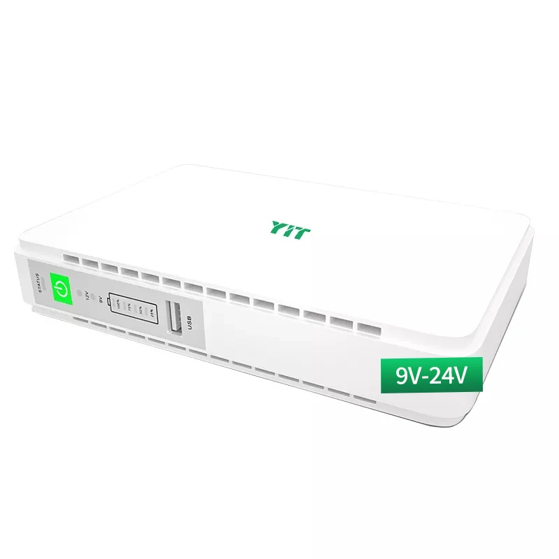 YIT 9v 12v 15v 24v USB 5V 12v Lithium UPS Manufacturer DC UPS POE Output Shenzhen UPS Battery