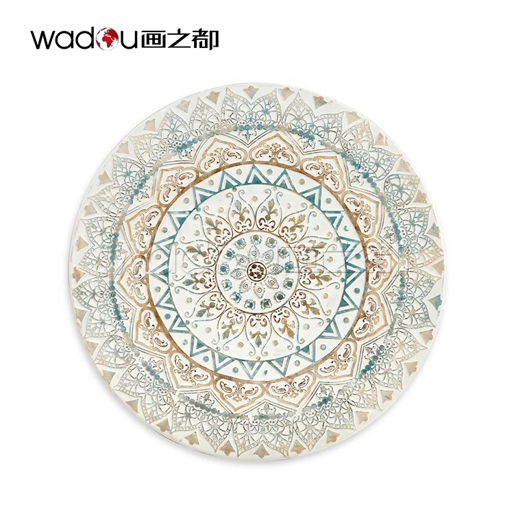 round shape masterpieces easy abstract art poster paintings colorful handmade canvas oil painting for room decoration