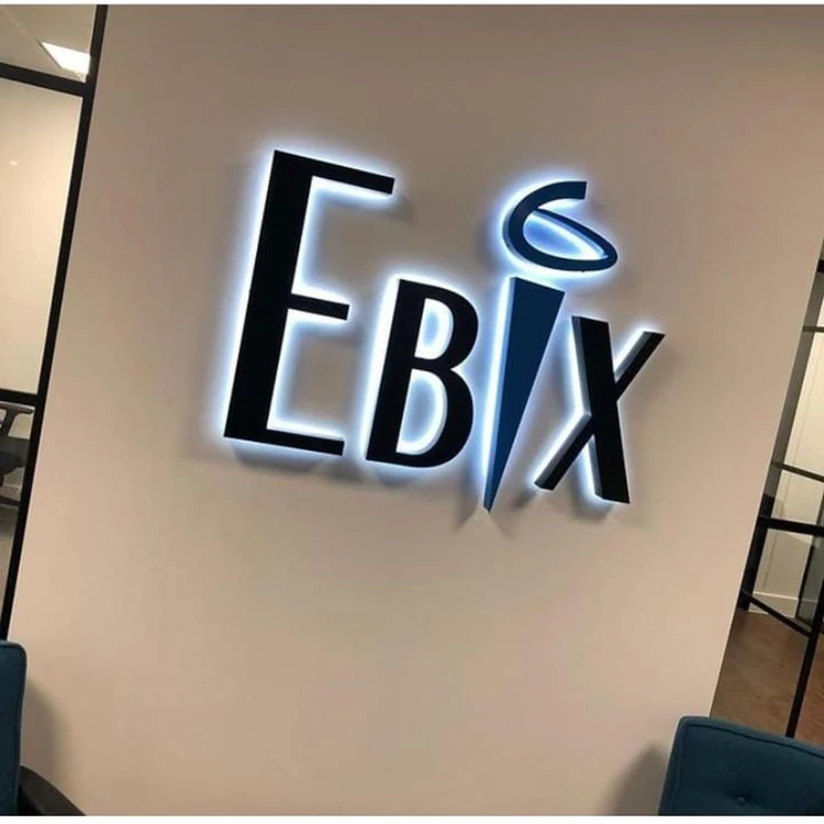 custom 3d led letter business signs 3d led stainless steel backlit channel letters sign light wall logo signage