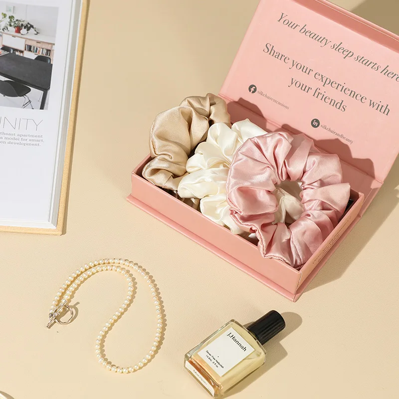 Заводские эластичные шелковые резинки для волос, резинки для волос из шелка тутового шелкопряда, резинки для волос 22 мм для женщин