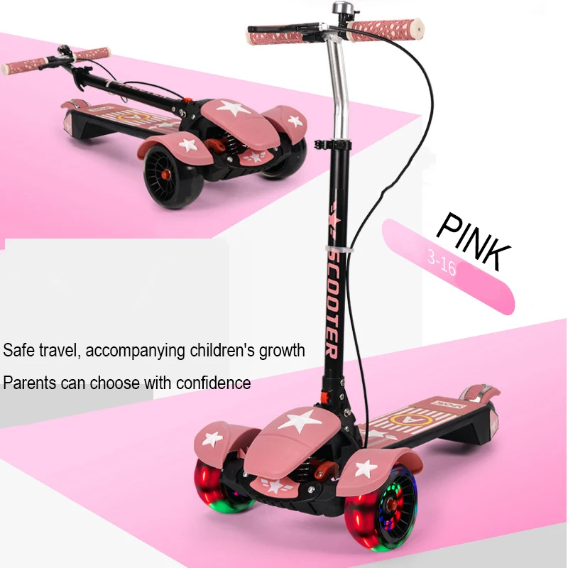 Cheap price kids scooter 3 wheel Pu Flashing outdoor Scooter For Kids scooter for kids children