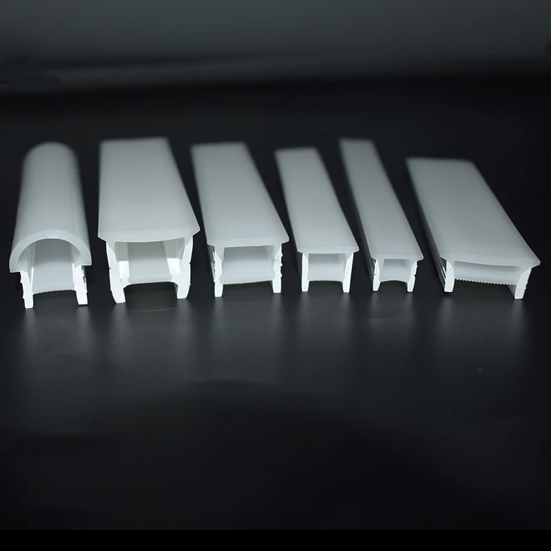 Custom Flexible 10*10mm 12*12mm 20*14mm 20*20mm Neon Silicone Tube Neon Light Silicone Rubber Strip for LED Strip Light Tube