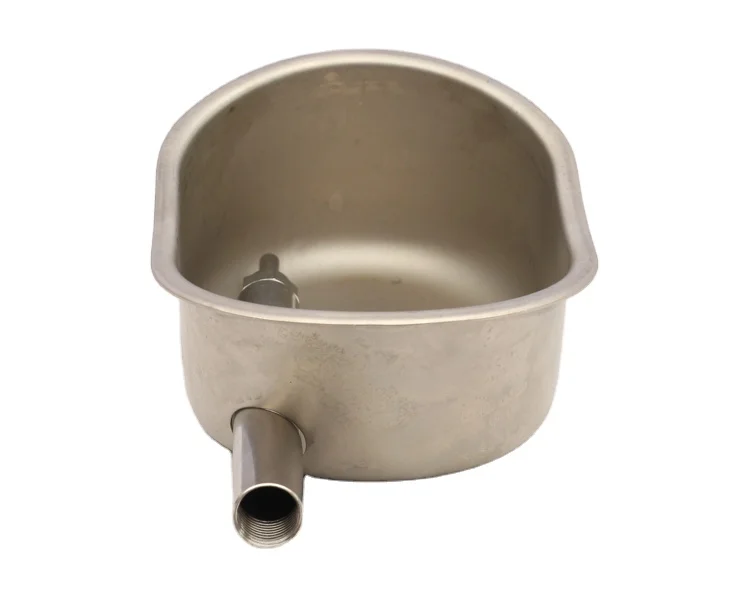 2021 New Design Pig Farm Accessories Oval Water Bowl With Nipple Drinker For Pigs And Piglets