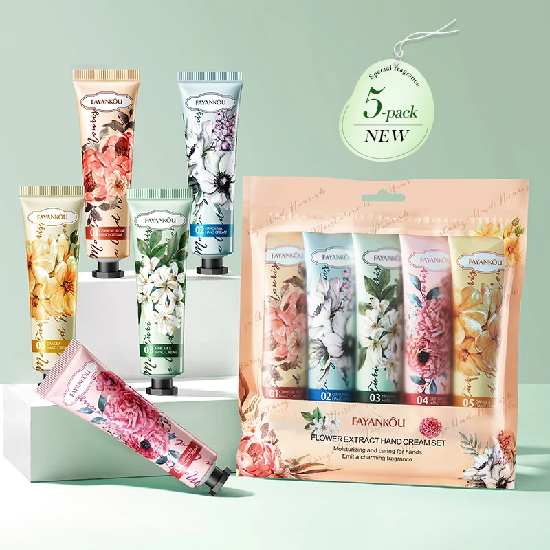 FAYANKOU Private label hand cream lotion moisturizing Plant Fruit Hand Cream Gift Set