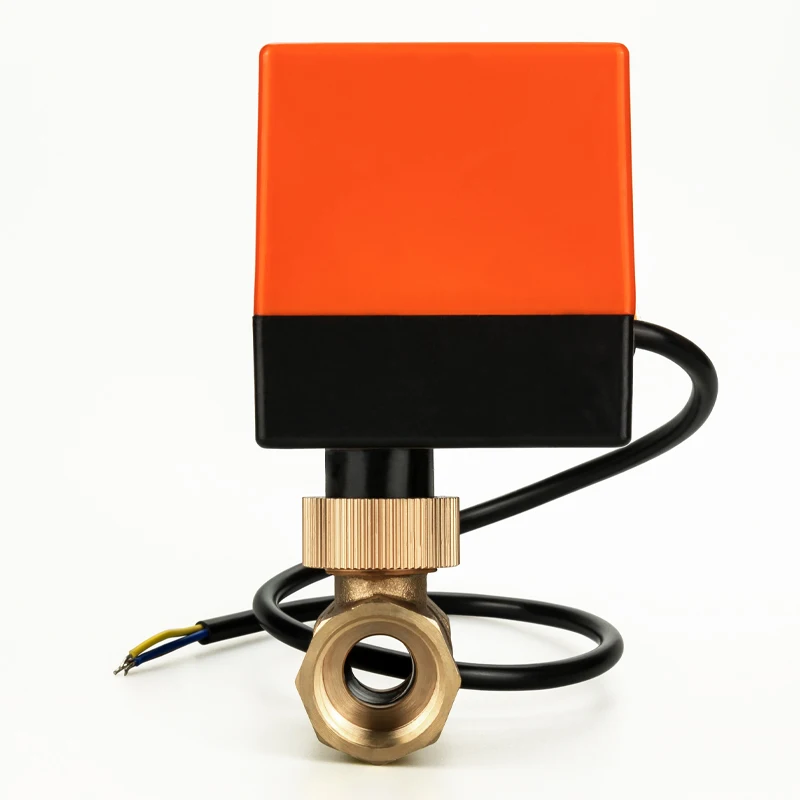 Tmok AC220V 110V 24V DN15-DN25 Three Wires Two Control 2 Way Electric Motorized Brass Ball Valve with Actuator
