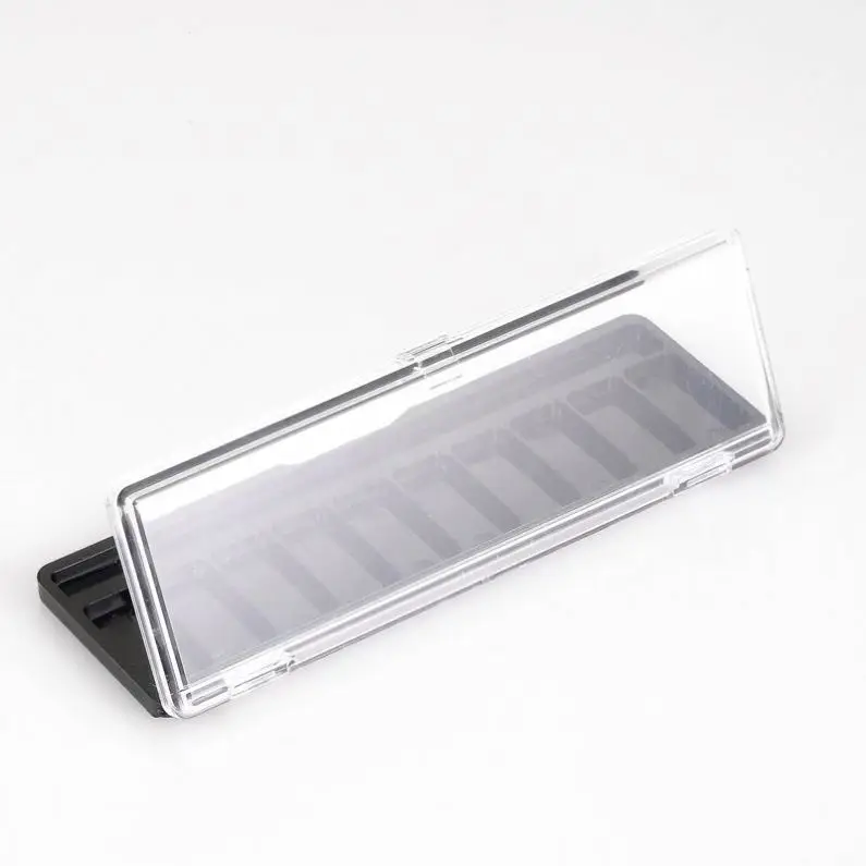 10 hole black empty clear plastic eye shadow case eye shadow palette packaging eyeshadow palette boxes