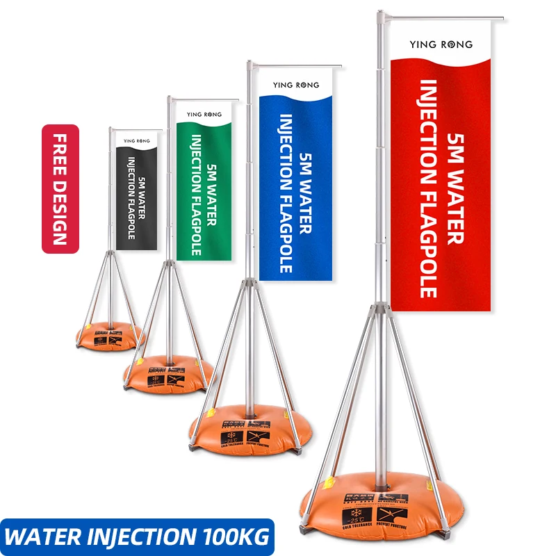 Hot Sale Advertising Flag Pole Flagpole Kits Outdoor Garden House Flag Pole DIY  Banners Standard  Water Injection Flag