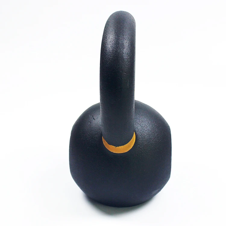 Powder Coated Cast Iron Competition Kettlebell With Wide Handles And Flat Bottoms