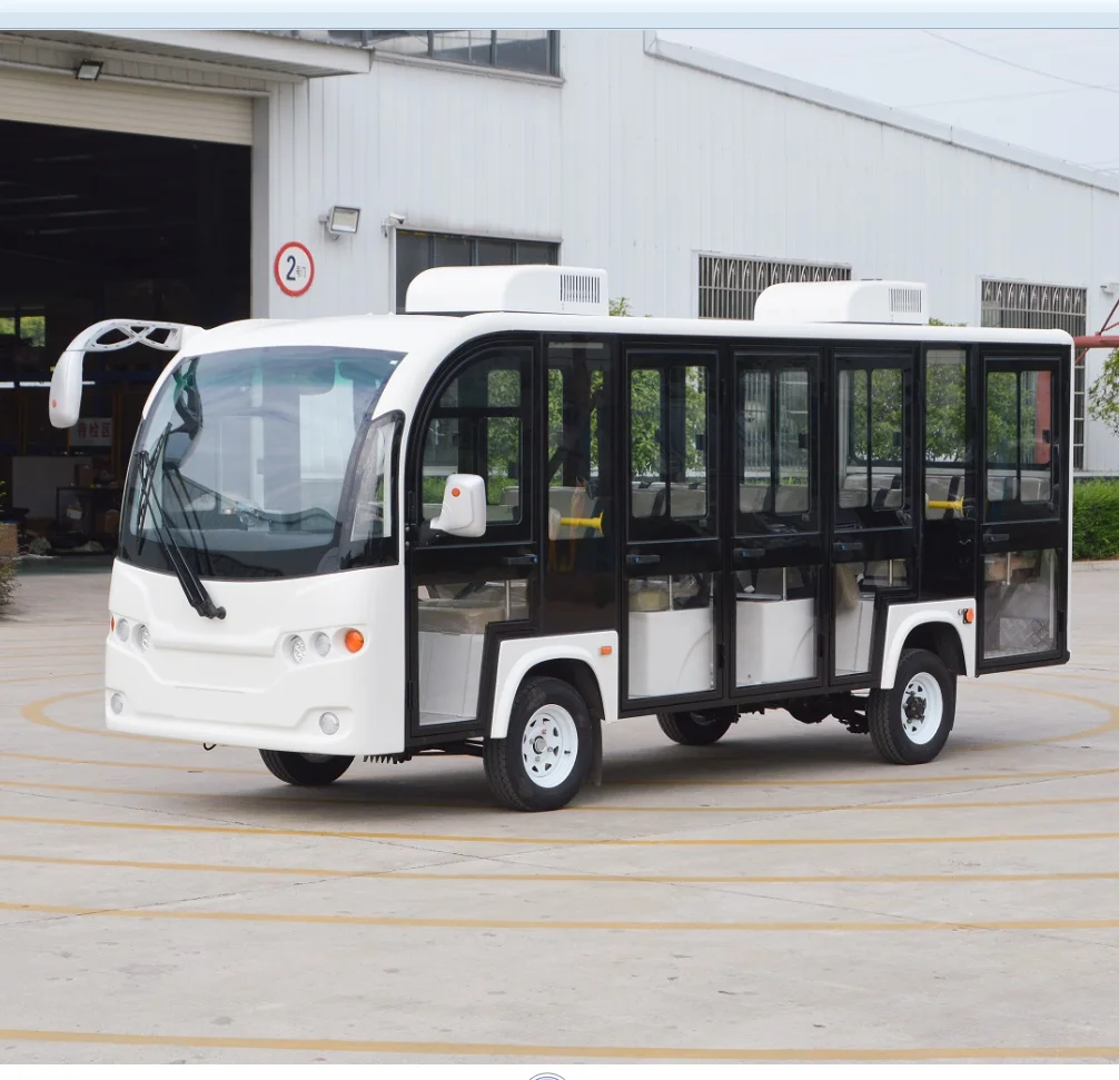 Hot selling 14 passenger electric sightseeing bus with double A/C