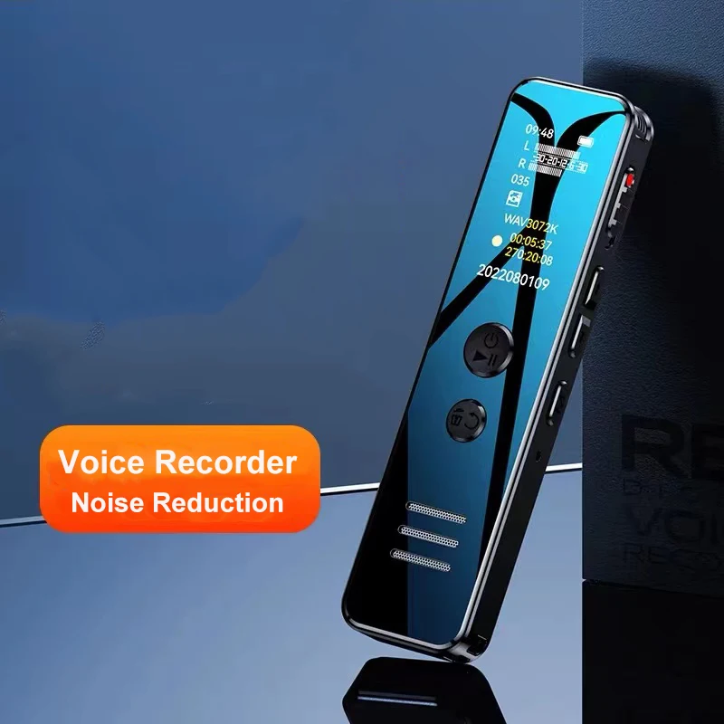 V62 32GB Professional Sound Recorder MP3 Hearing Aid Function Portable Digital Voice Recorder for Meeting HD Recording