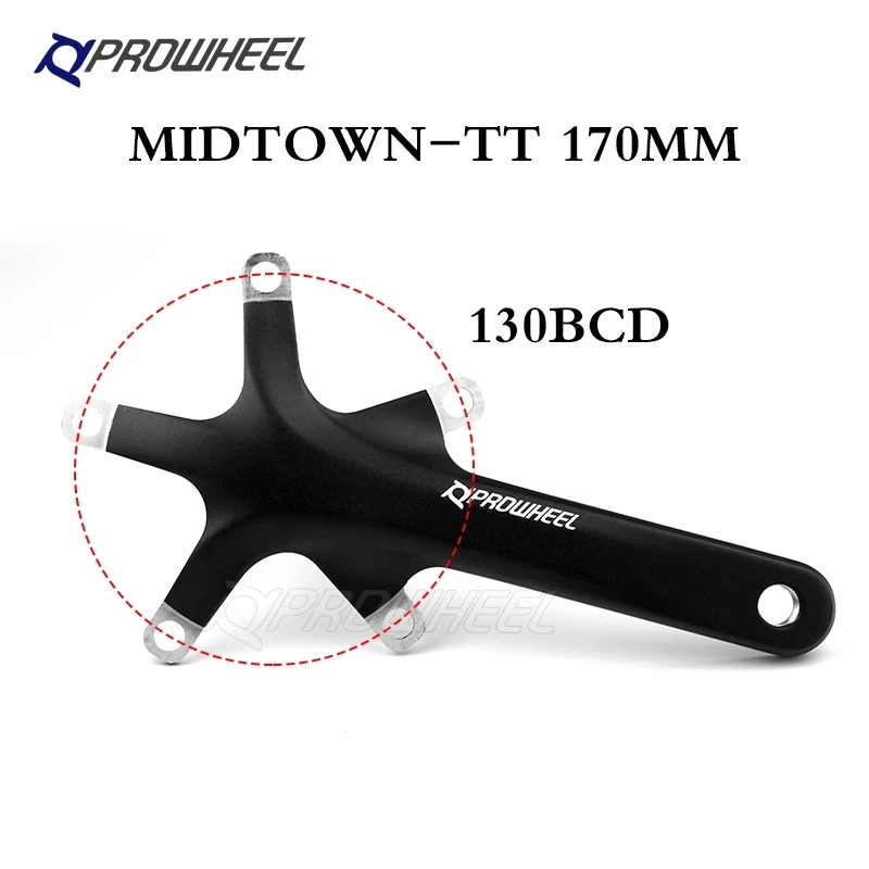 Prowheel 130BCD Crank Sprocket 170mm Crank 56Y 58Y 60Y Chainrings with Bottom Bracket Folding Bicycle CrankSet BMX Crank