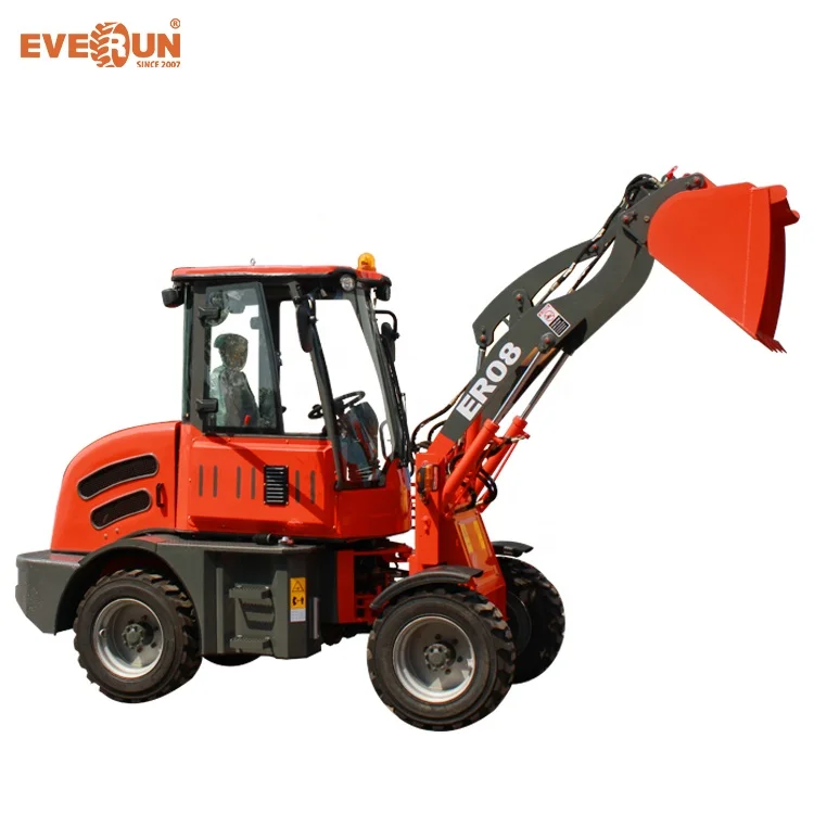 EVERUN CE Approved Articulated 0.8 Ton Multifunction Front End Loader with standard bucket