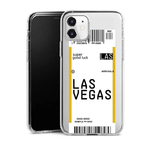 
Custom country name transparent air ticket TPU case with CITY SEAT TLE print name for iPhone 