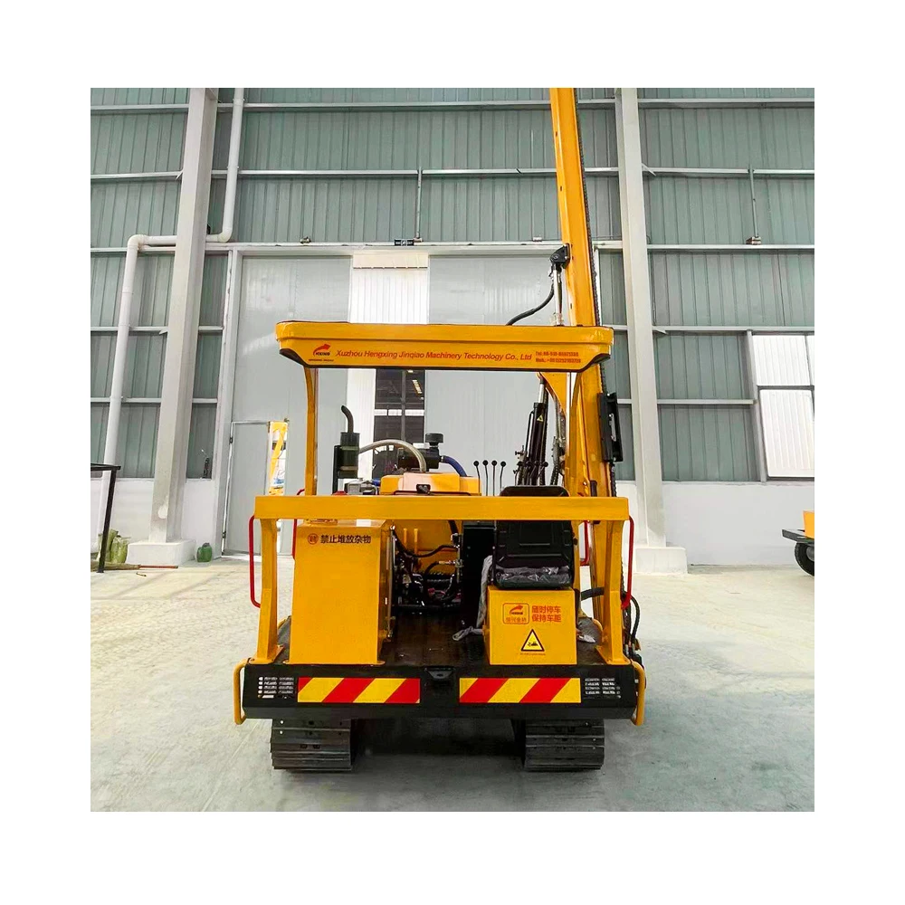 Quality and quality assured solar pile driver with 6m frame column crawler type capable of pile driving drilling rig