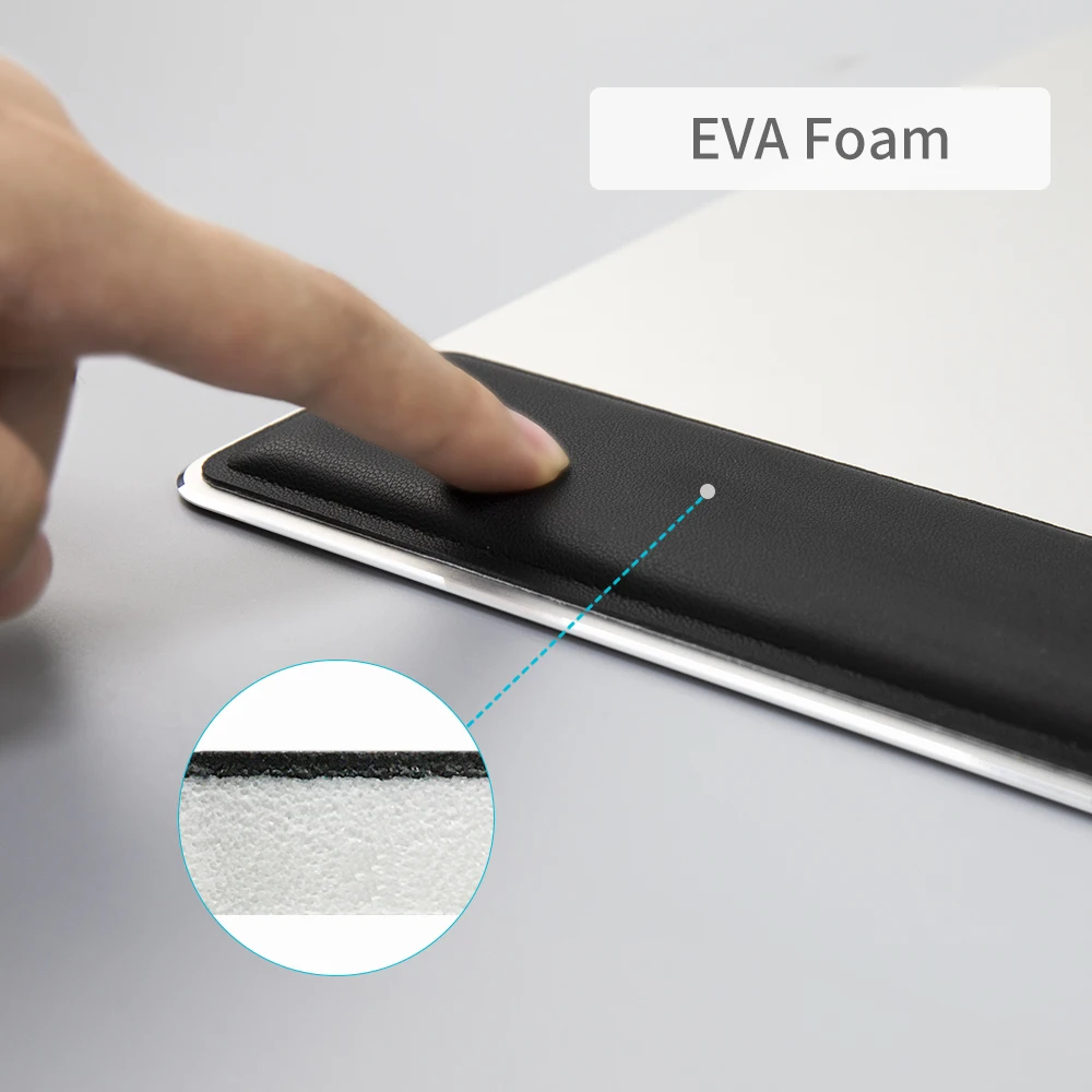 Non-Slip Metal Aluminum EVA foam Hand Support Wrist Rest Mouse Pad