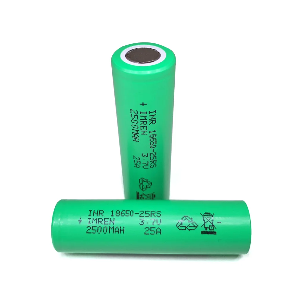 IMREN Cylindrical lithium  25RS 3.7v  2500mah 18650 battery rechargeable  BATTERY cell