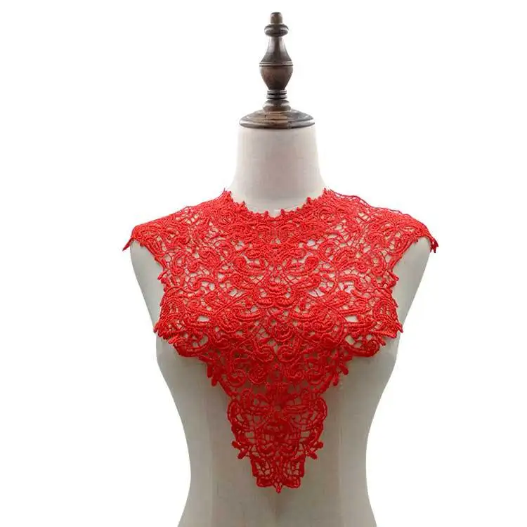 100% Cotton Embroidery Crochet Lace Neck Collar For Garment wholesale L02
