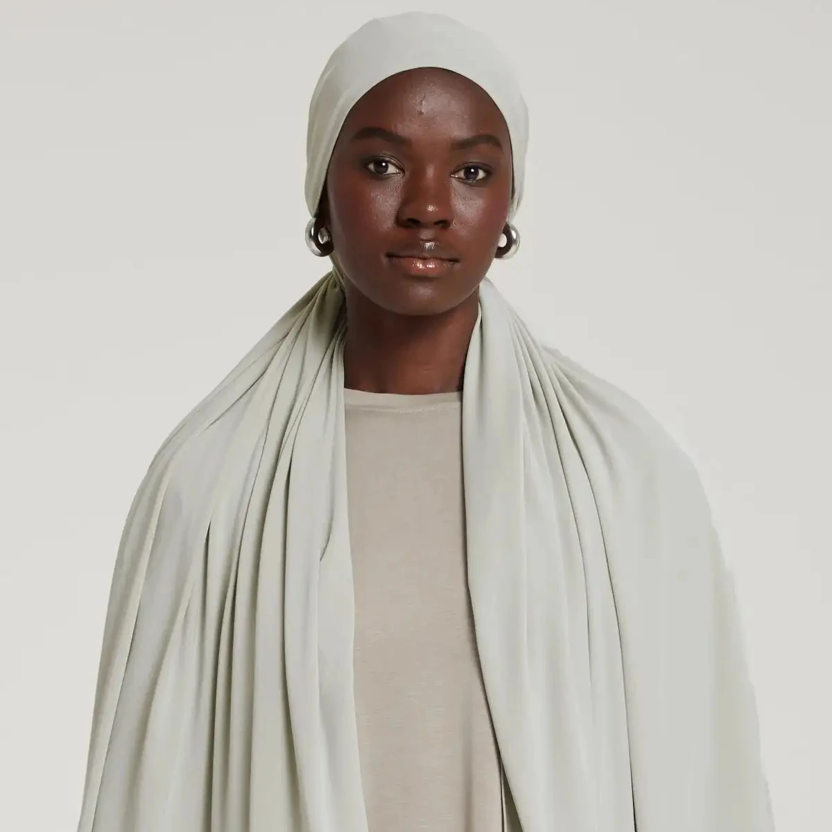 Mowing OEM Breathable Jersey New soft scarf hijab embroidery for muslim women Solid color Macron hijab