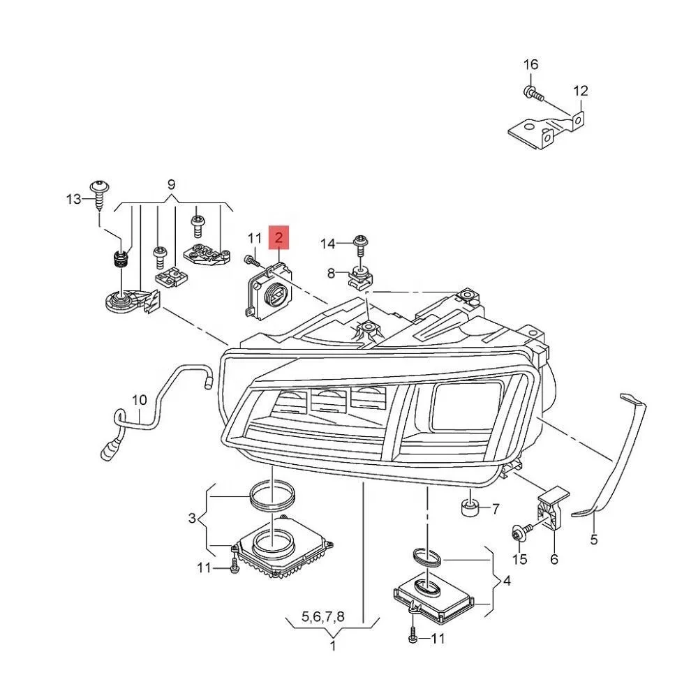 OEM NEW 4G0907697F  daytime running lights drive module Suitable for Audi A6 Allroad s6 a7 r8 rs6 rs7 tt
