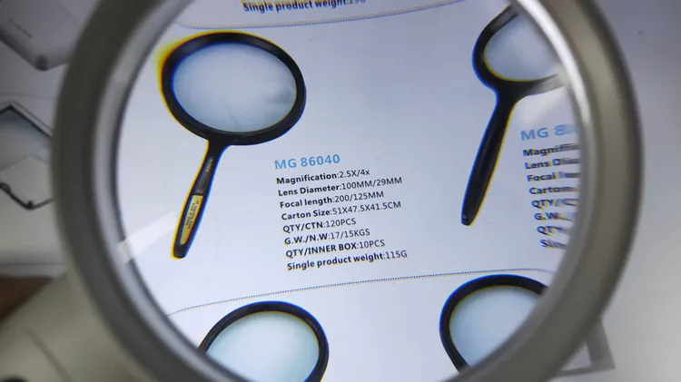 MG6B-7B Large mirror 3 LED white plastic handle jewelry magnifying glass loupe